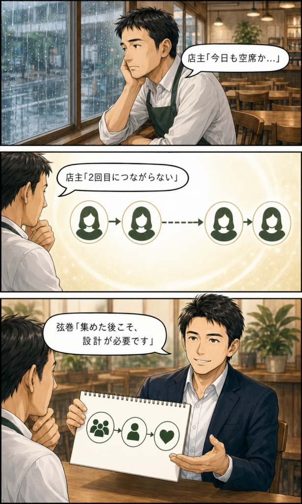 弦巻陽輔さんプロフィールストーリー漫画 3ページ目